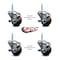 Service Caster 3 Inch High Temp Glass Filled Nylon 58 Inch Threaded Stem Caster Set with Brake SCC-TS20S314-GFNSHT-TLB-58212-4 - alternate 4